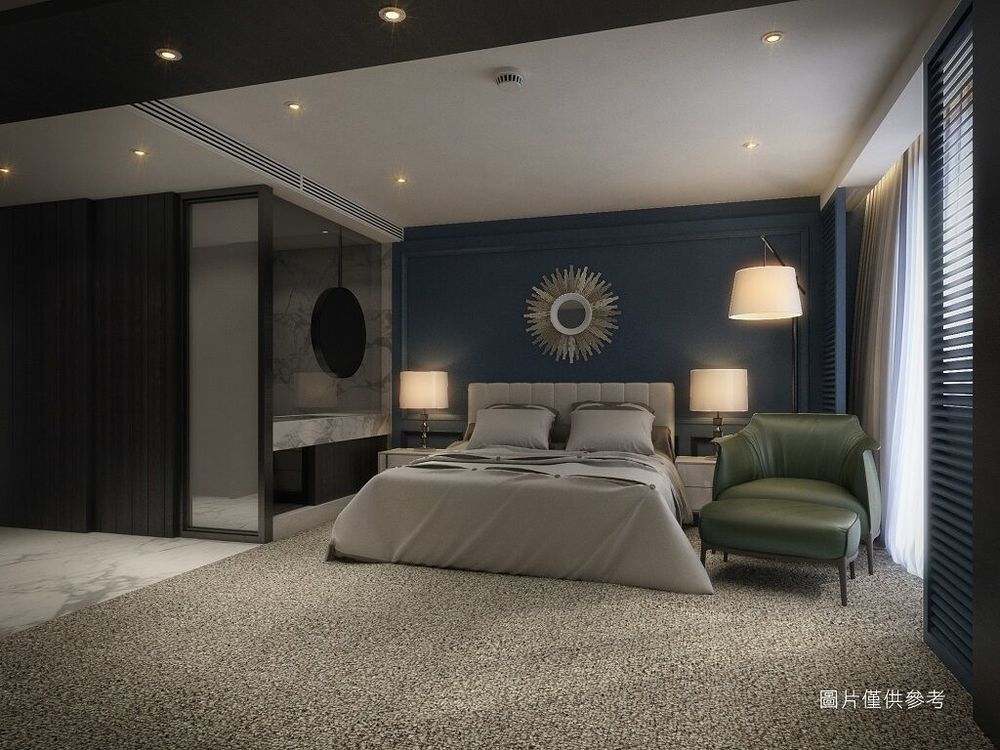 Park Lees Hotel Kaohsiung Buitenkant foto 3D rendering of a bedroom